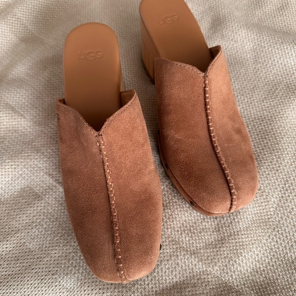 UGG Women's Brown Suede Mules - Picture 5 of 10